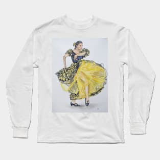 Flamenco - Yellow Long Sleeve T-Shirt